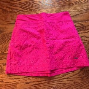 Youth Women's Juniors Teens HOLLISTER Embroidered Mini Skirt Pink Sz S Small NEW